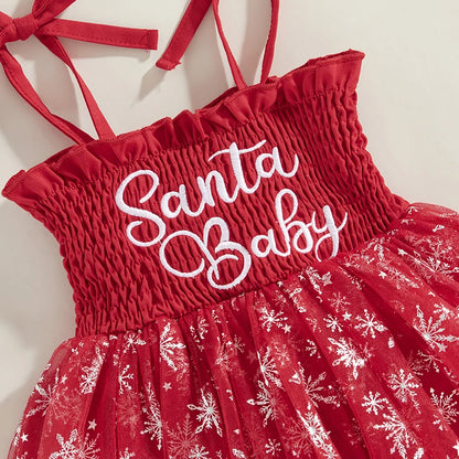 Santa Baby Christmas Tutu Romper