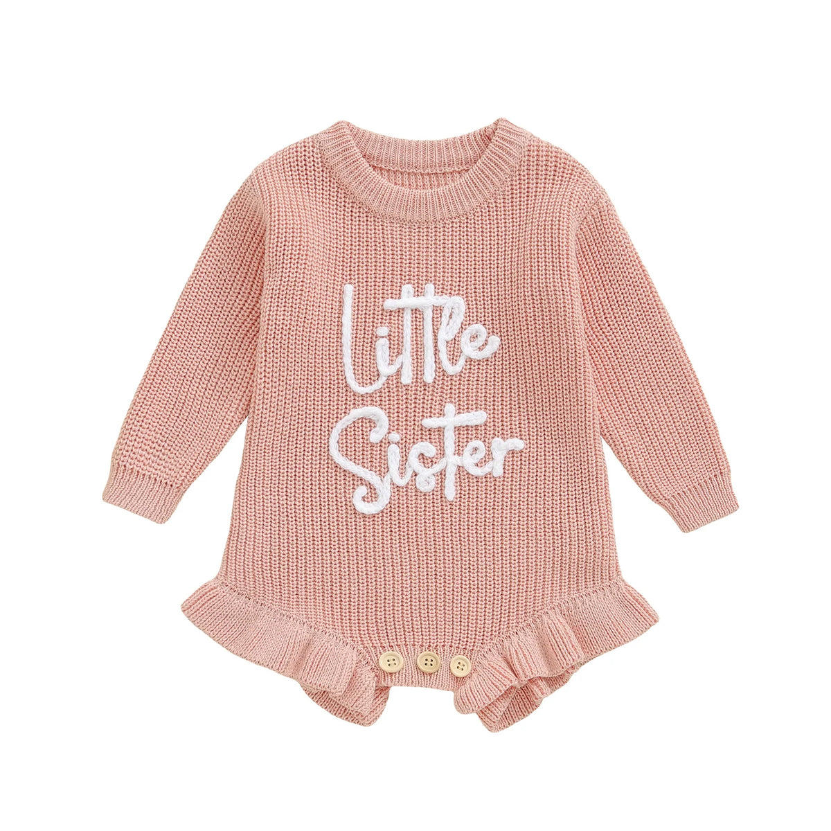Little Sister Knit Frill Romper