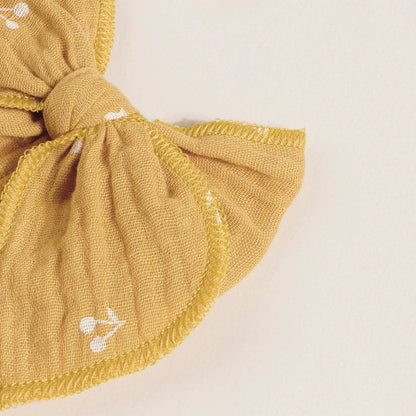 Muslin Bow Baby Girl Clip