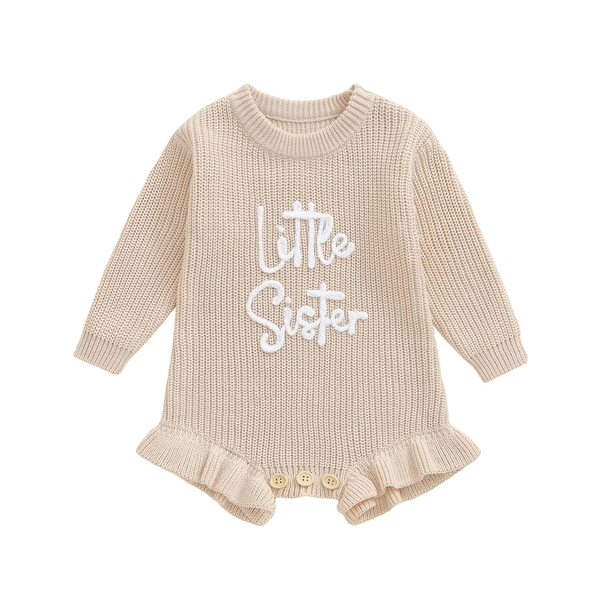 Little Sister Knit Frill Romper