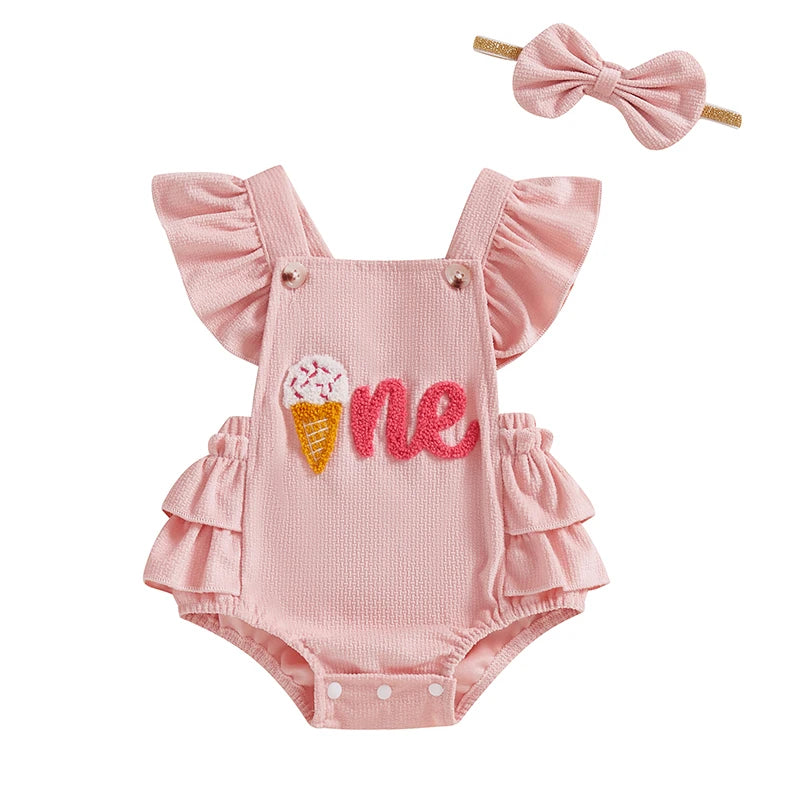 One Birthday Flutter Romper