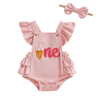 One Birthday Flutter Romper
