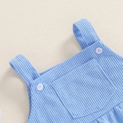 Baby Girl Daisy Pinafore Dress Set Blue