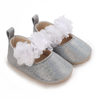 Molly Silver Ruffle Shoes