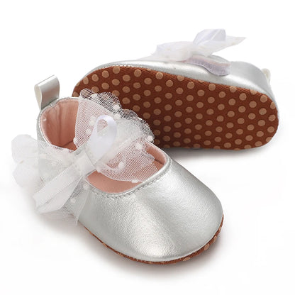 Macy Silver Baby Girl Shoes