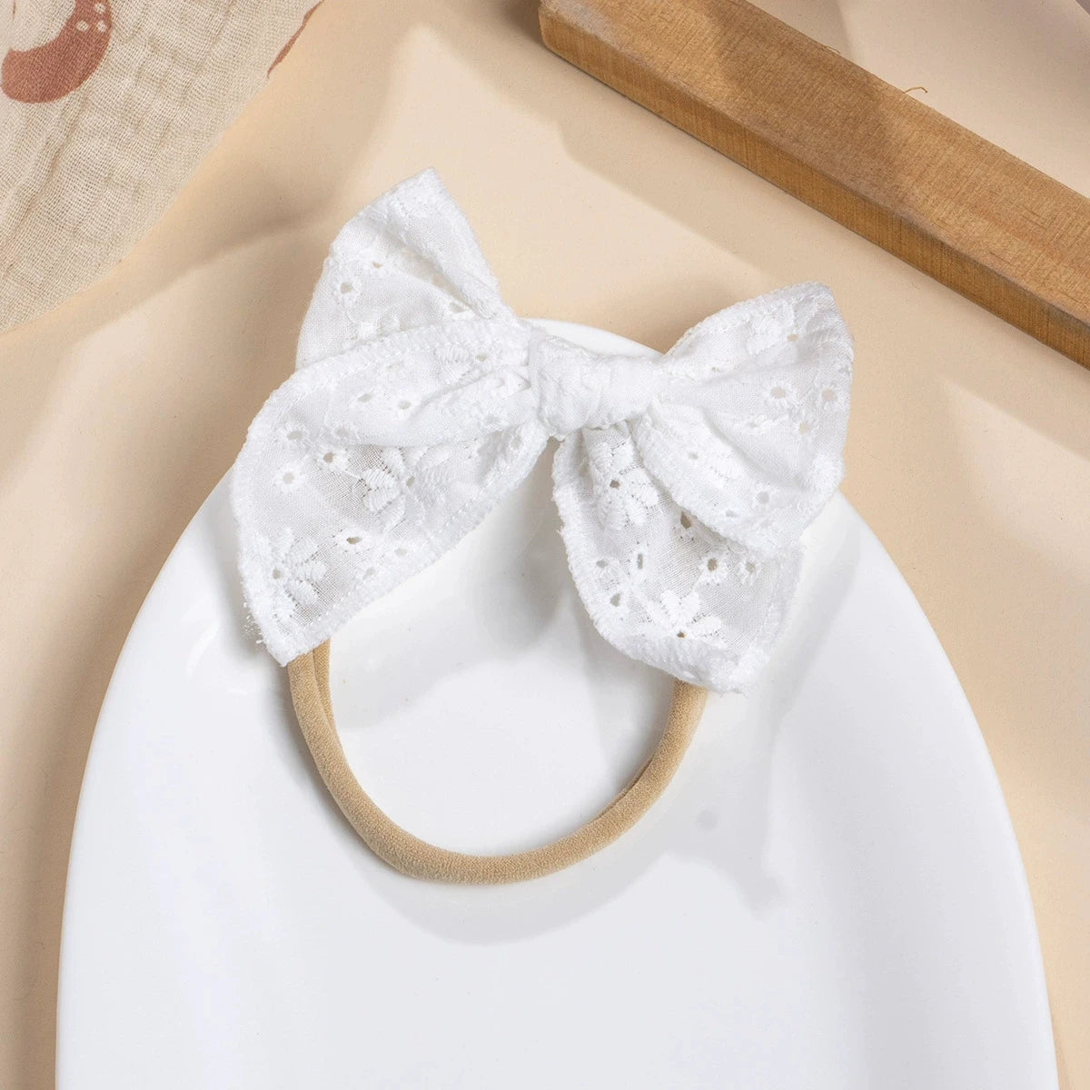 3Pcs/Set Baby Headbands Embroided Bow