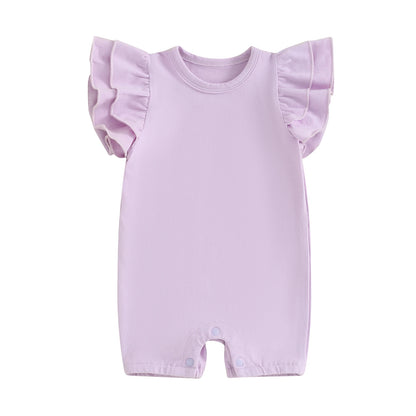 Amaya Flutter Shorty Romper Purple