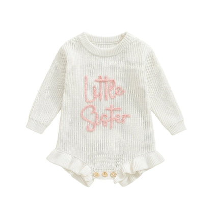 Little Sister Knit Frill Romper