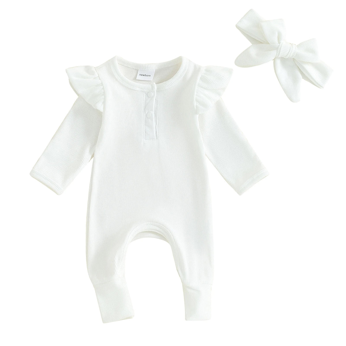 Ebonie Ribbed Baby Girl Jumpsuit