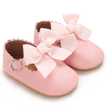 Mary Jane Baby Bow Shoes Pink