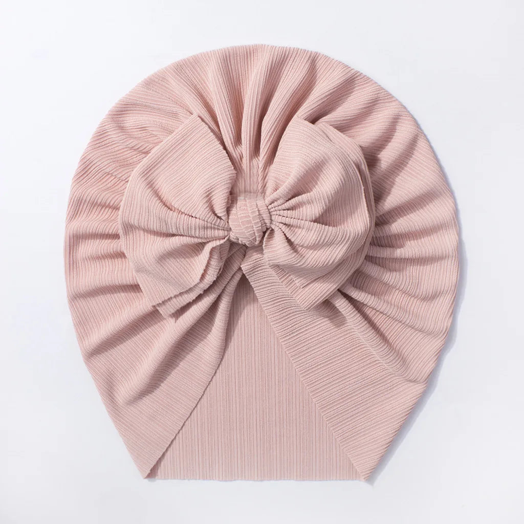 Matte Bow Turban Pink