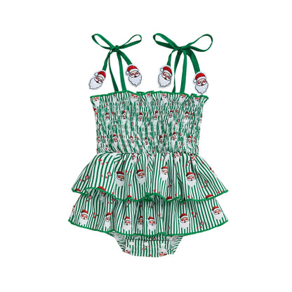 Baby Girl Christmas Peplum Romper Santa