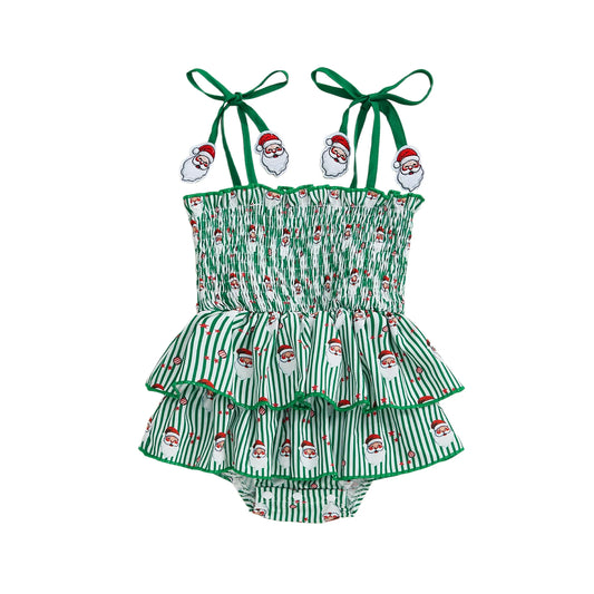 Baby Girl Christmas Peplum Romper Santa