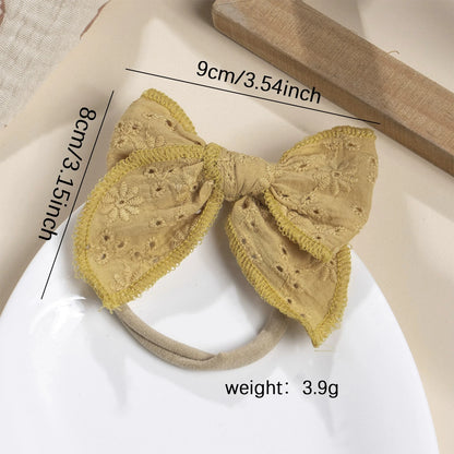 3Pcs/Set Baby Headbands Embroided Bow
