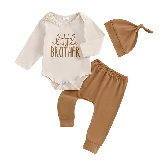 Little Brother Baby Boy Set Beige