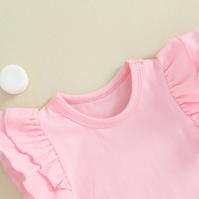 Amaya Flutter Shorty Romper Pink