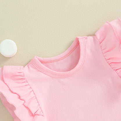 Amaya Flutter Shorty Romper Pink