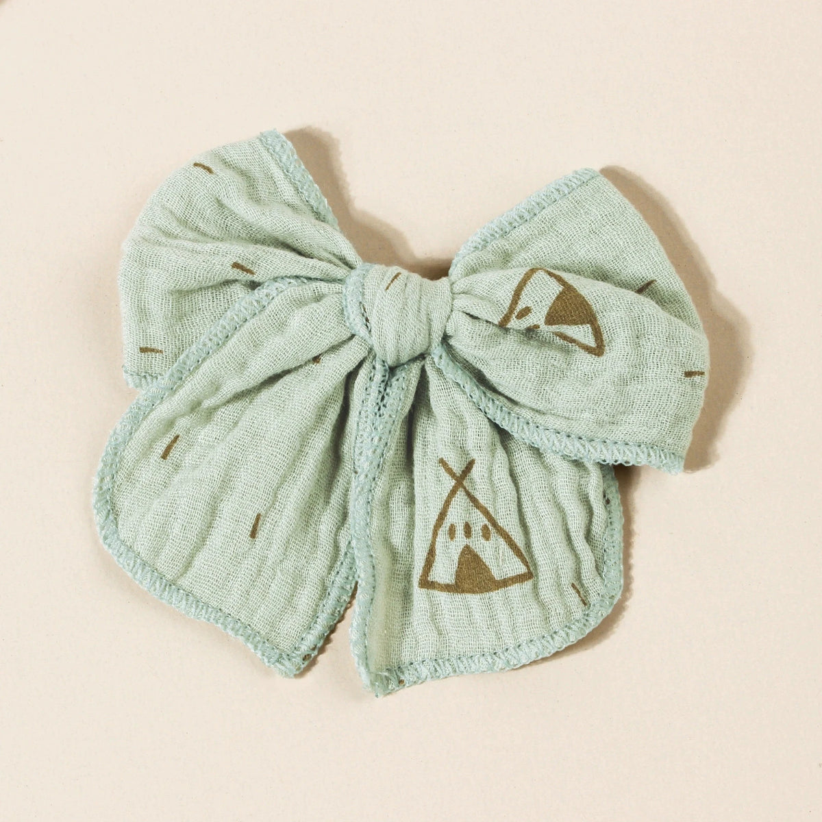 Muslin Bow Baby Girl Clip