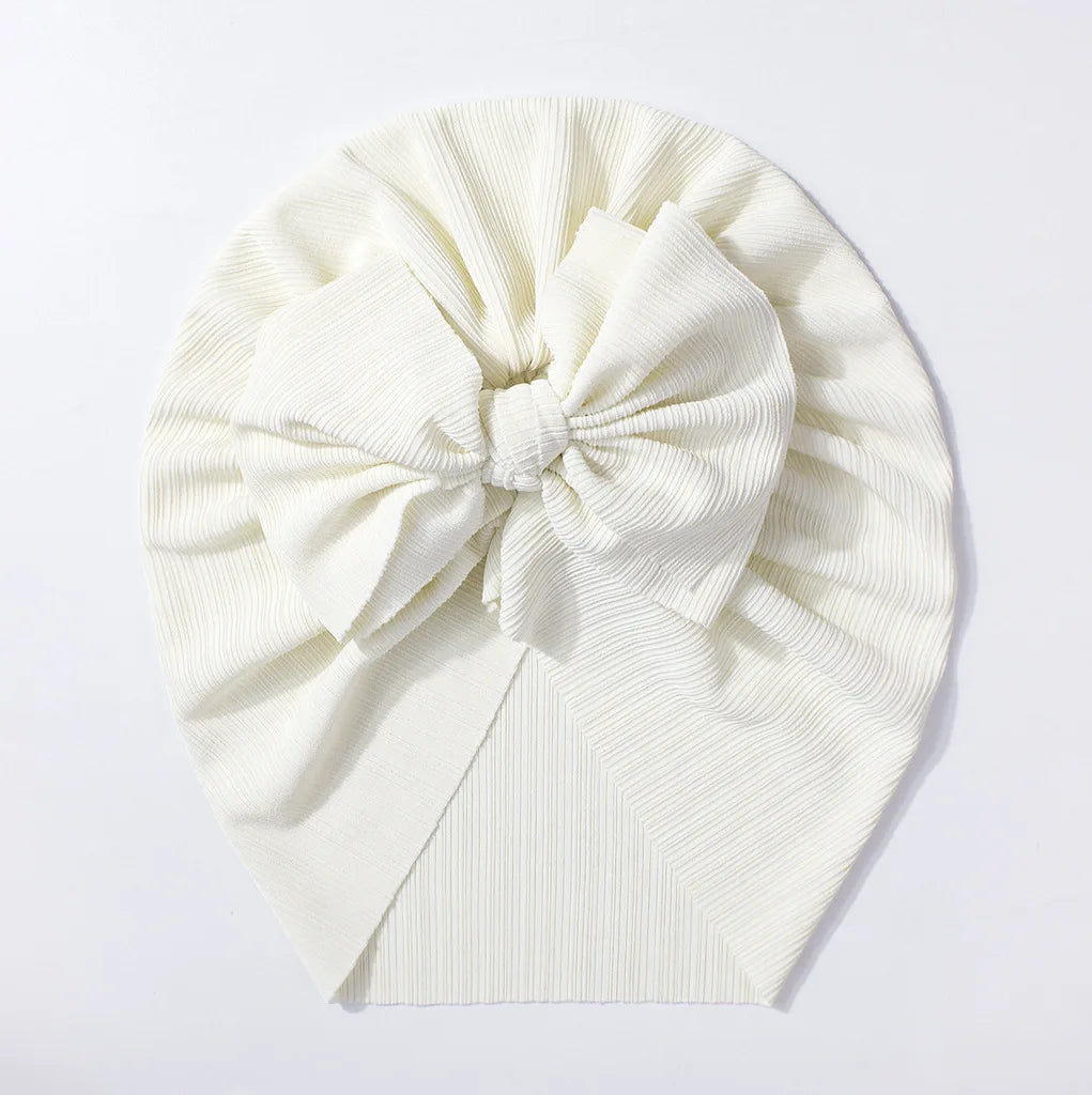 Matte Bow Turban White