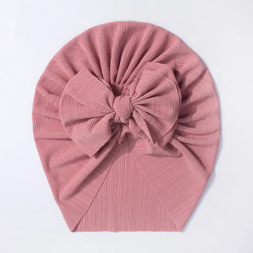 Matte Bow Turban Dusty Pink