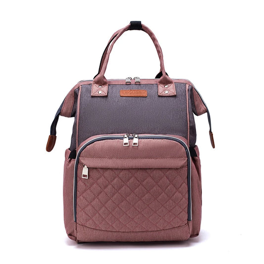 LeQueen Nappy Bag Pink Grey