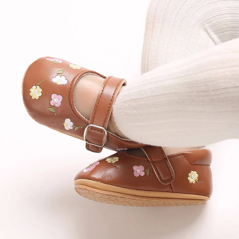 Embroidered Girl Baby Shoes