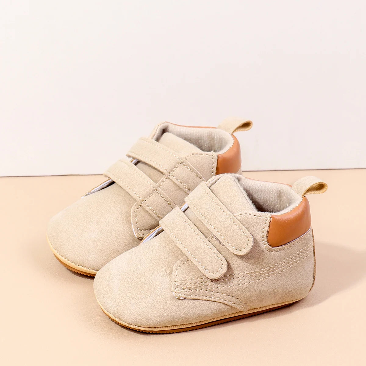 Alli Velcro High Top Shoes Beige