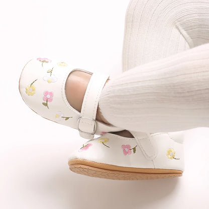 Embroidered Girl Baby Shoes