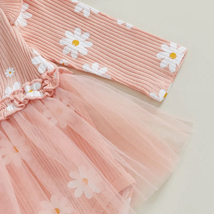 Daisy Flutter Tutu Romper Peach