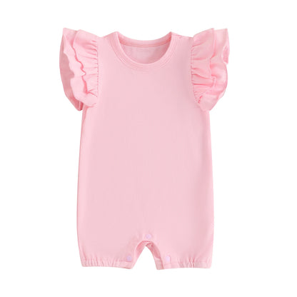 Amaya Flutter Shorty Romper Pink