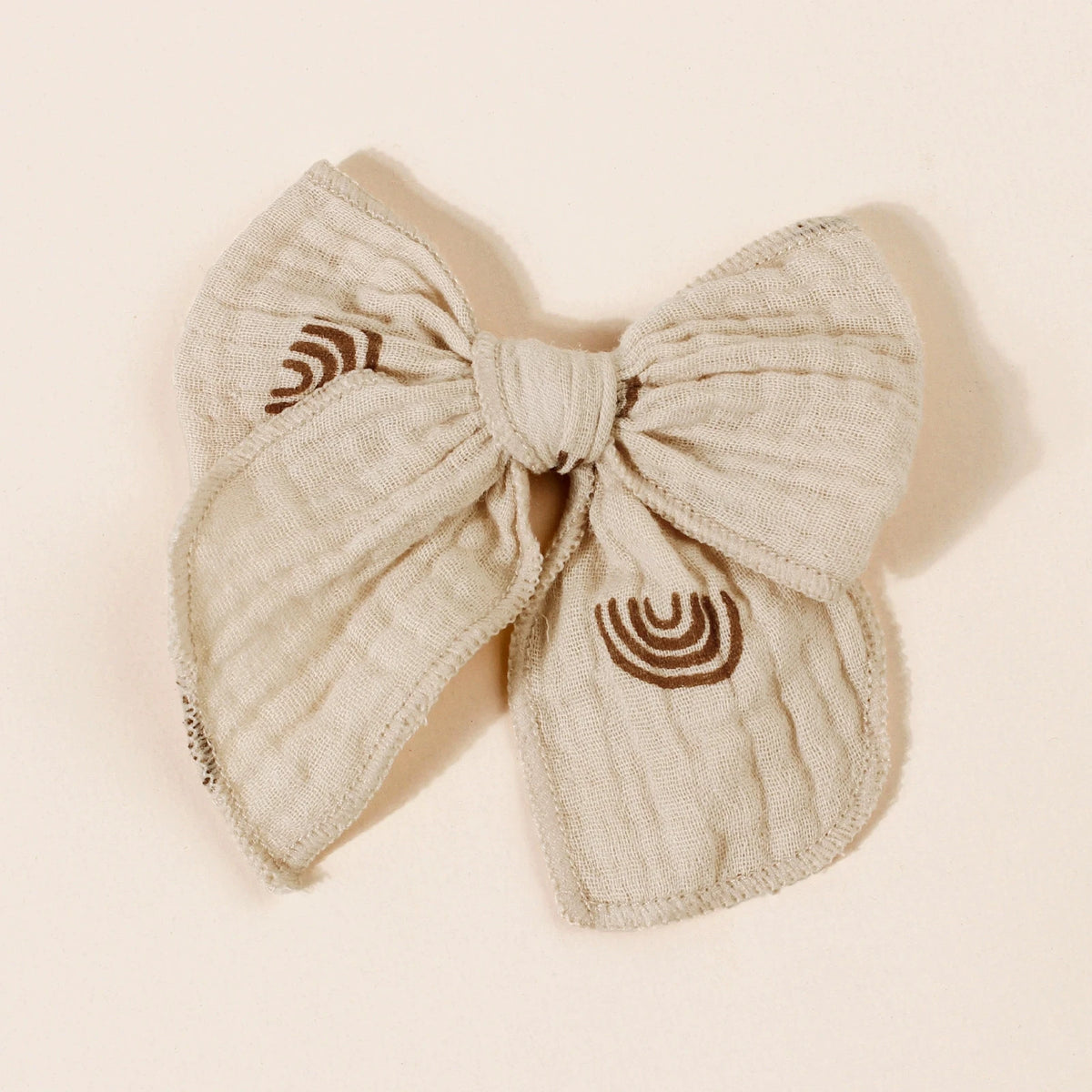 Muslin Bow Baby Girl Clip