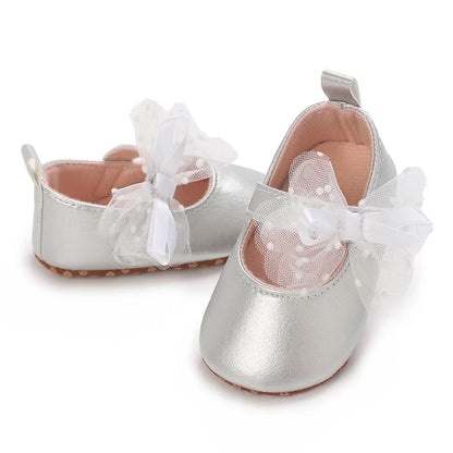 Macy Silver Baby Girl Shoes