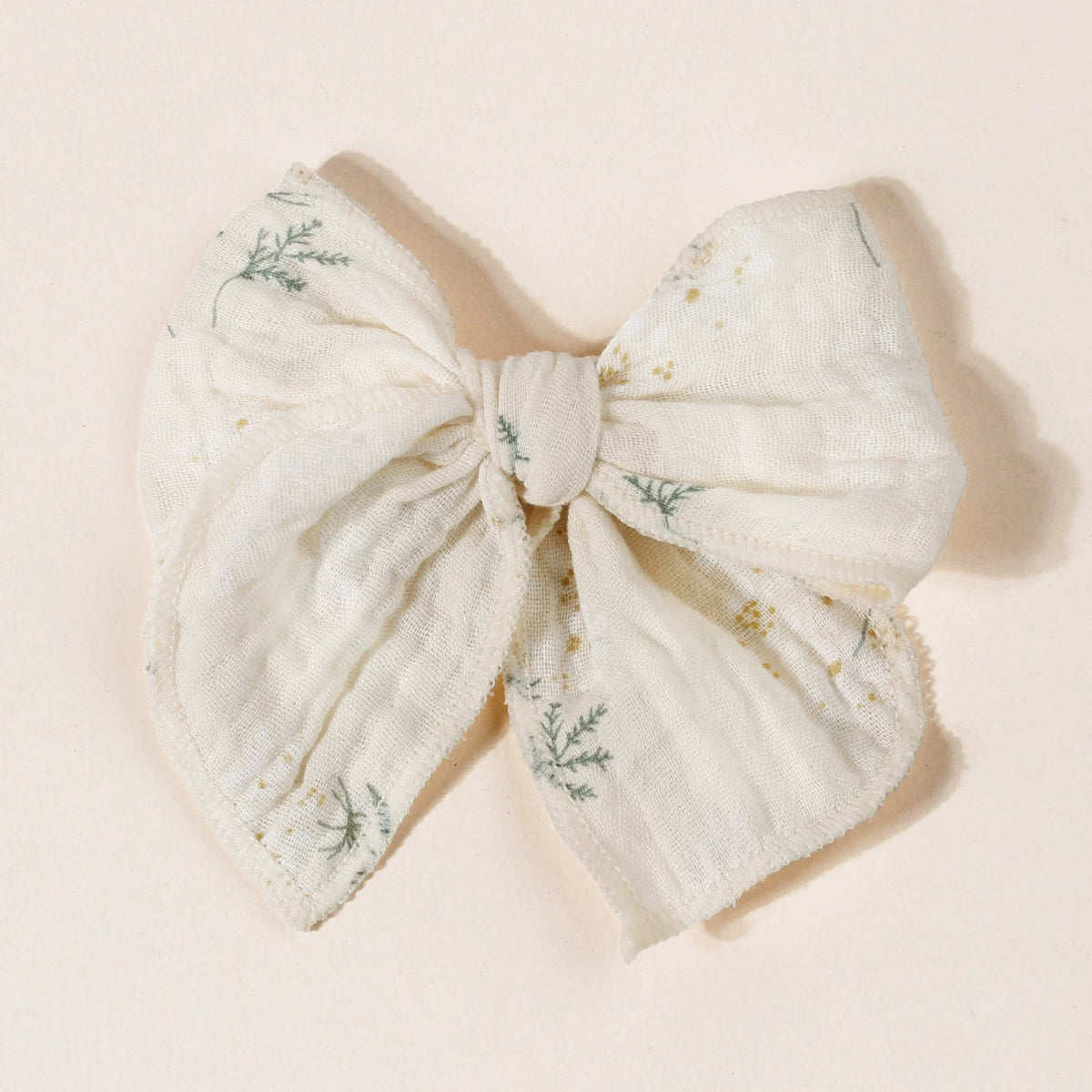 Muslin Bow Baby Girl Clip