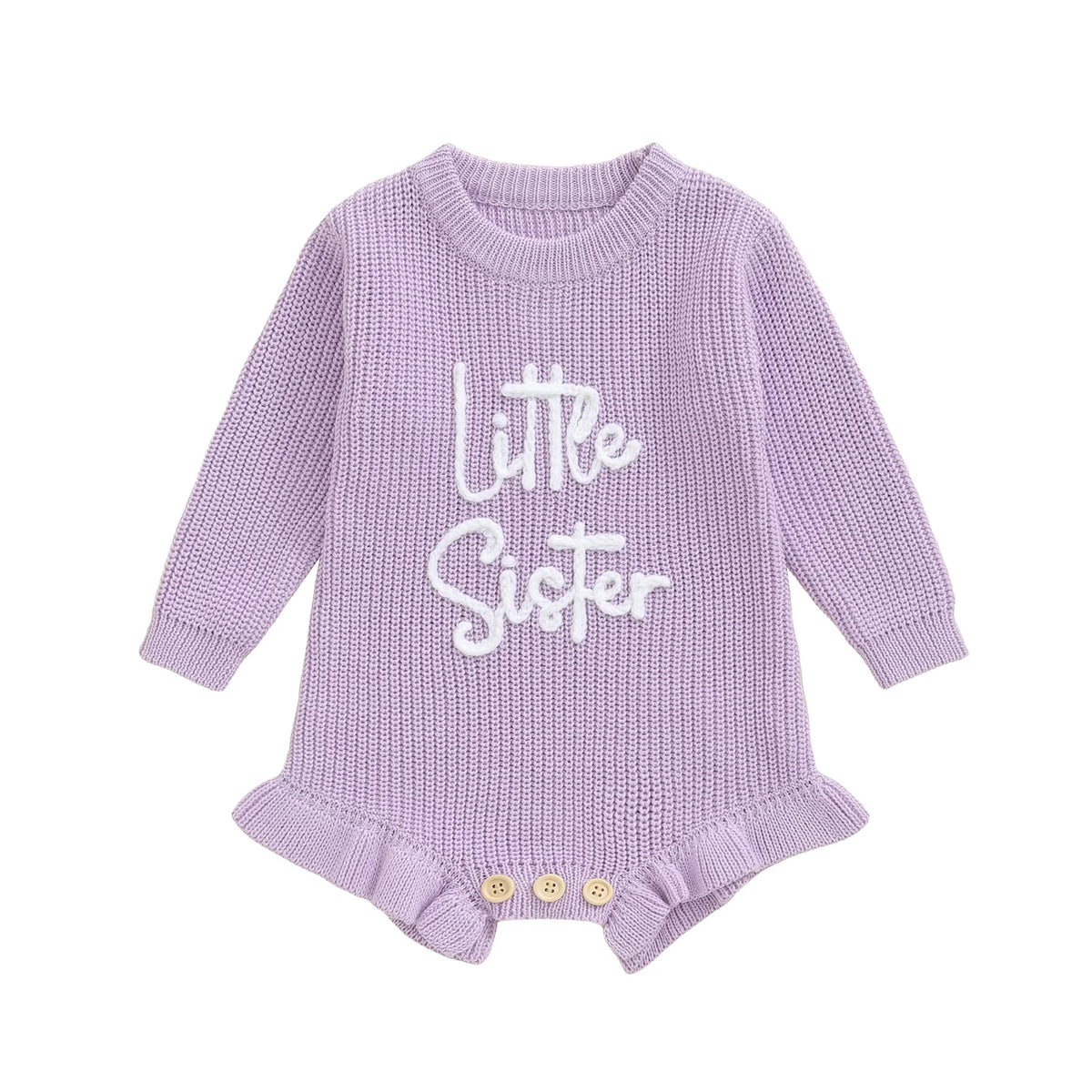 Little Sister Knit Frill Romper