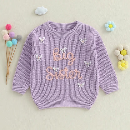 Big Sister Chunky Knit Jumper Purple