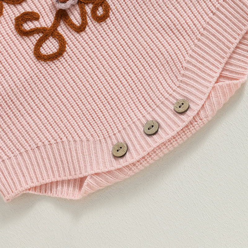 Lilttle Sister Knit Romper Pink