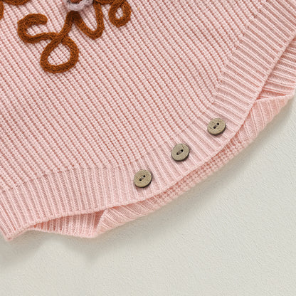 Lilttle Sister Knit Romper Pink