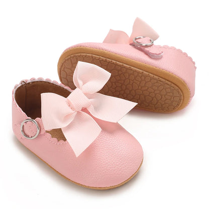 Mary Jane Baby Bow Shoes Pink