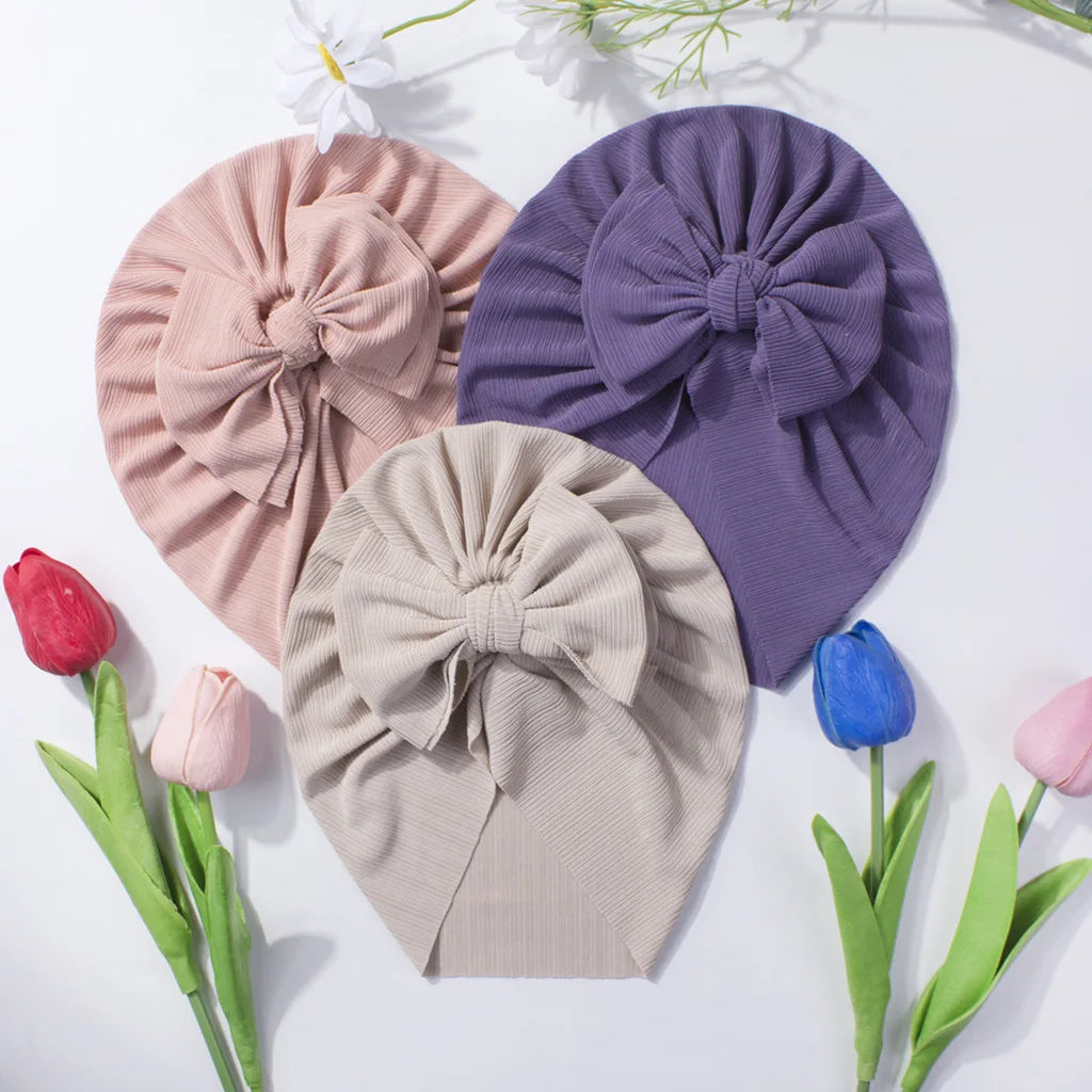 Matte Bow Turban Purple