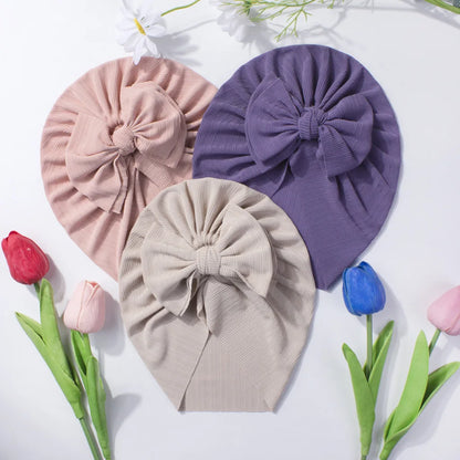 Matte Bow Turban Purple
