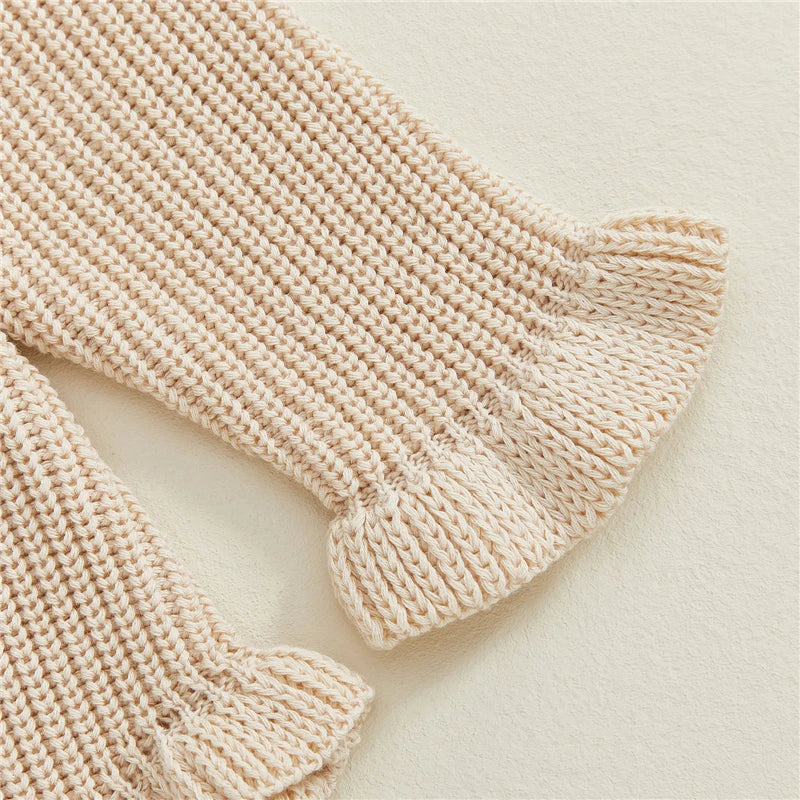 Imogen Baby Girl Knit Romper Beige