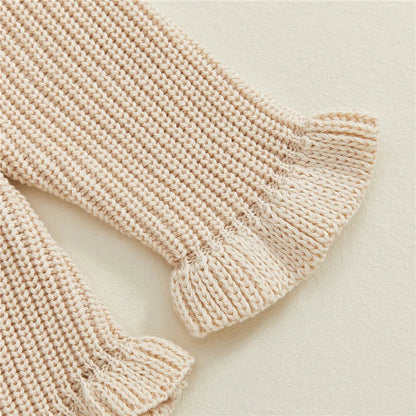 Imogen Baby Girl Knit Romper Beige