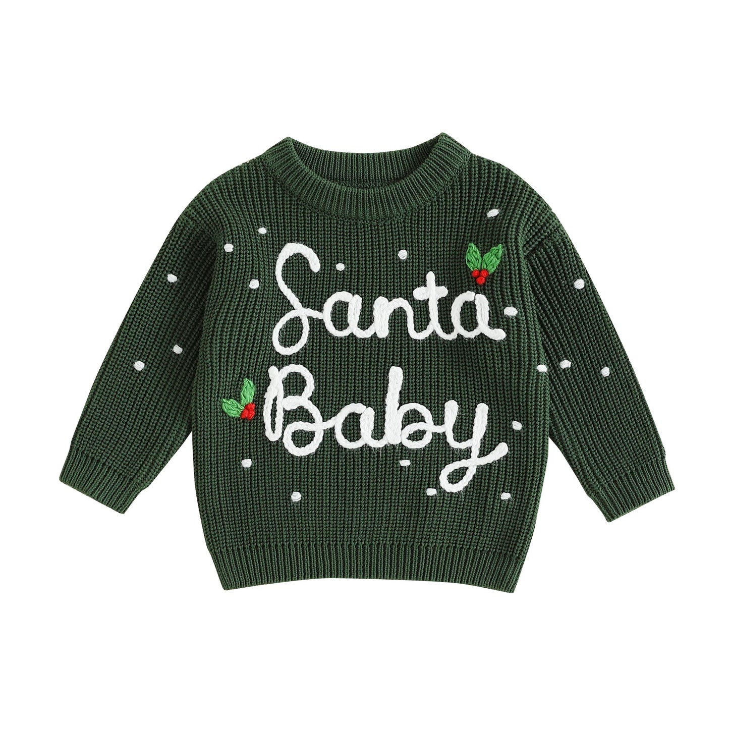 Santa Baby Chunky Knit Jumper Green