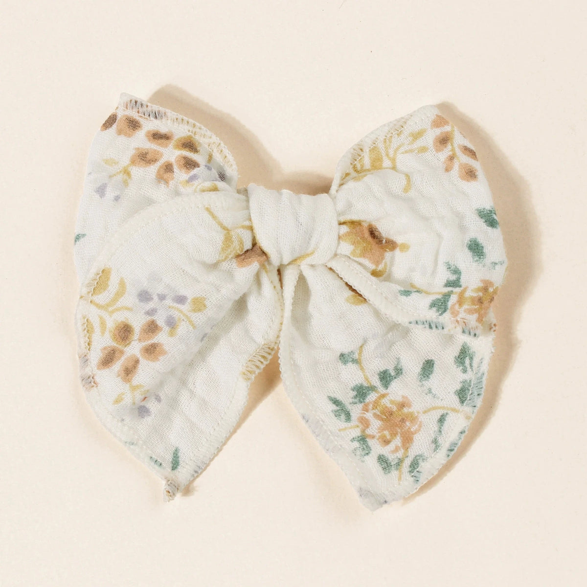 Muslin Bow Baby Girl Clip