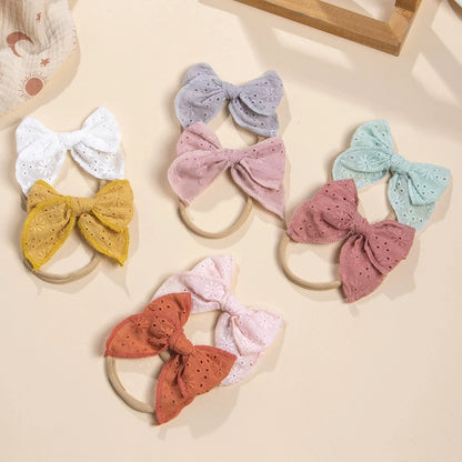 3Pcs/Set Baby Headbands Embroided Bow