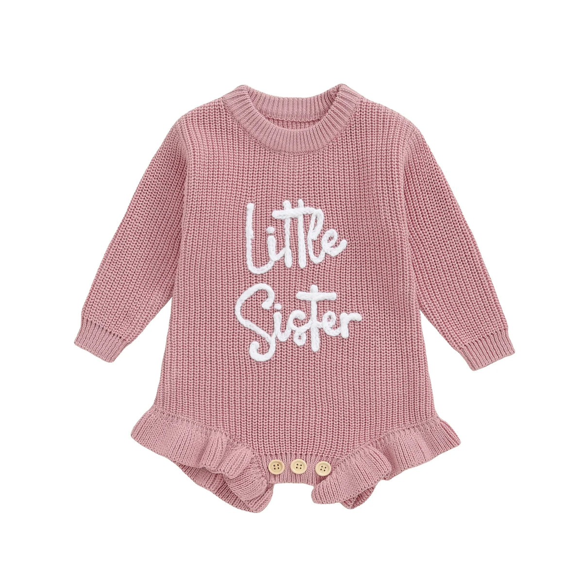 Little Sister Knit Frill Romper