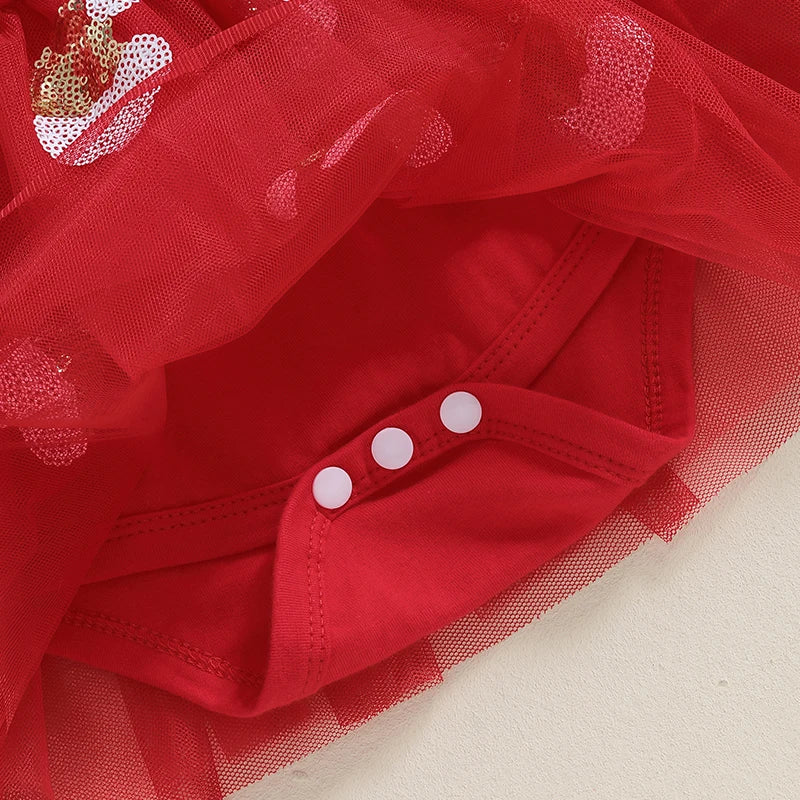 Baby Christmas Flutter Tutu Romper