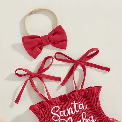 Santa Baby Christmas Tutu Romper
