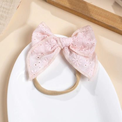 3Pcs/Set Baby Headbands Embroided Bow