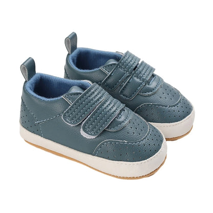 Blue baby boy shoes – adjustable double strap design with flexible sole by Pipp & Lola